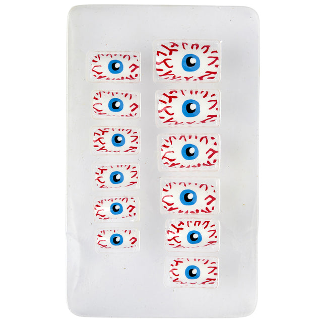 Halloween Uñas postizas Ojos