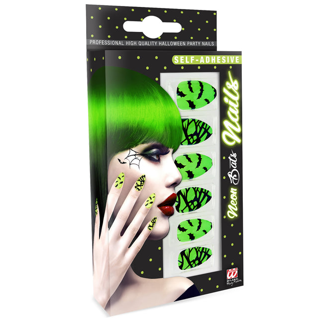 Halloween Uñas postizas Murciélago