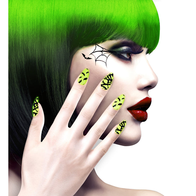 Halloween Uñas postizas Murciélago