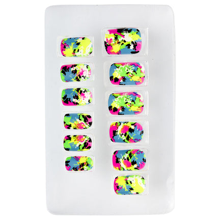 Uñas postizas de Halloween de colores