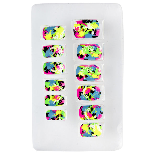 Uñas postizas de Halloween de colores