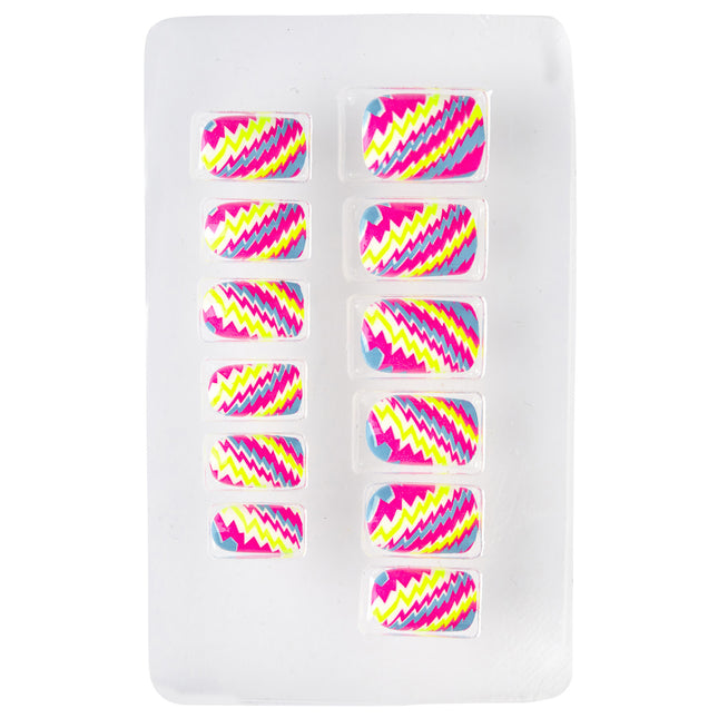 Uñas postizas rosa neón