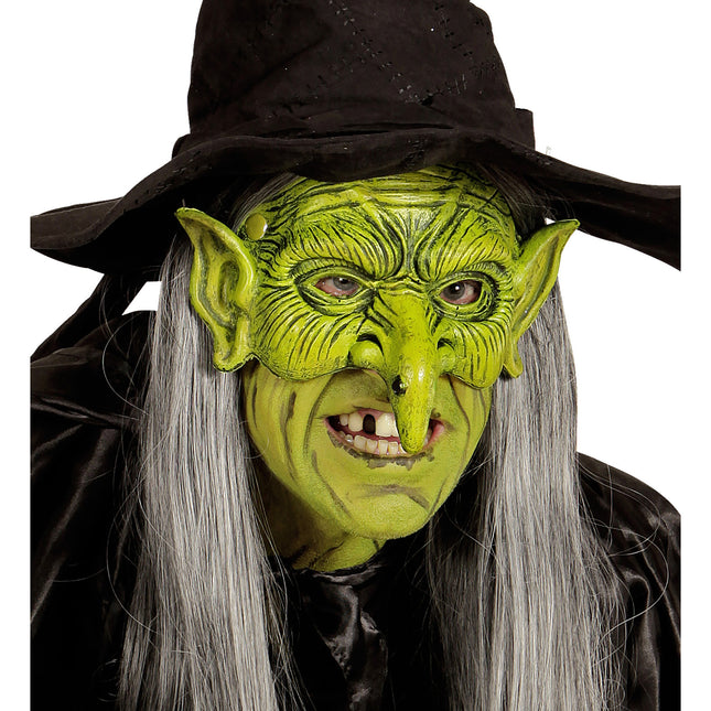 Máscara de Halloween Bruja Verde