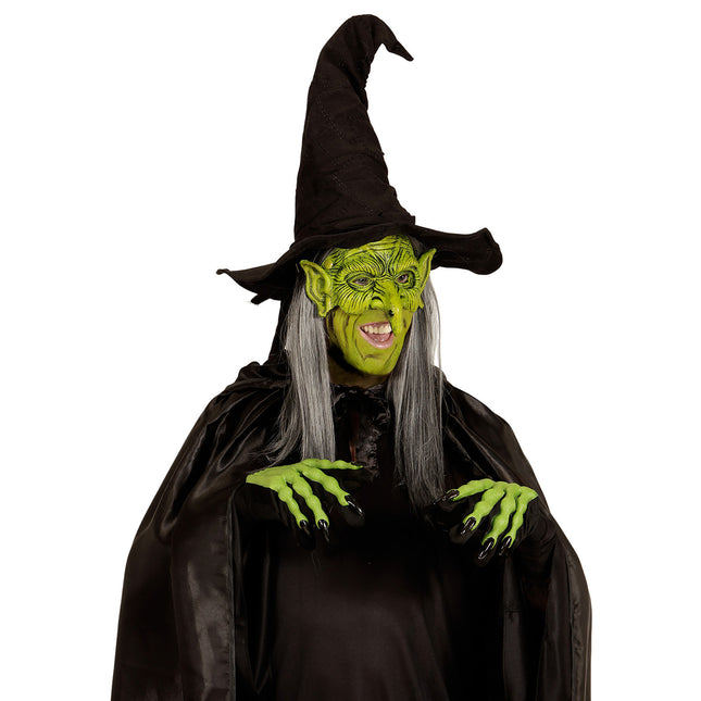 Máscara de Halloween Bruja Verde