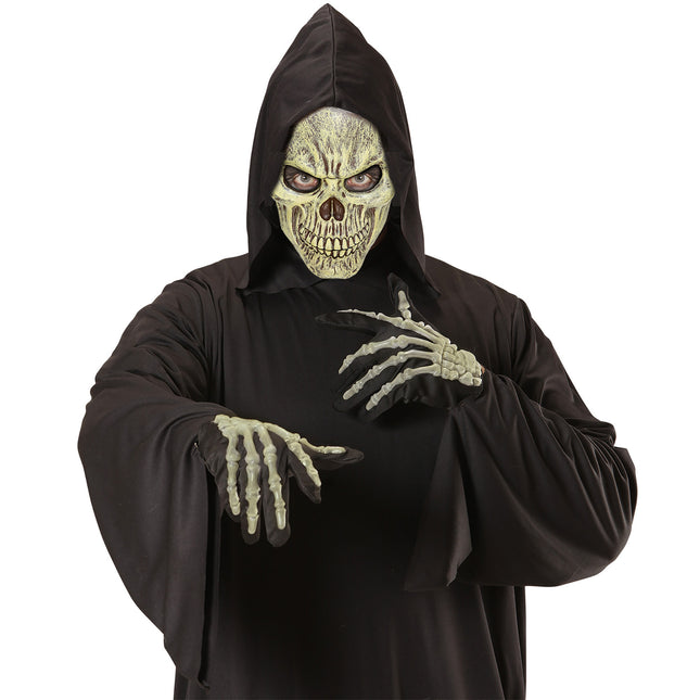 Máscara Halloween Calavera Beige