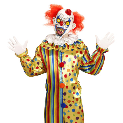 Máscara Halloween Payaso Con Pelo Y Sombrero