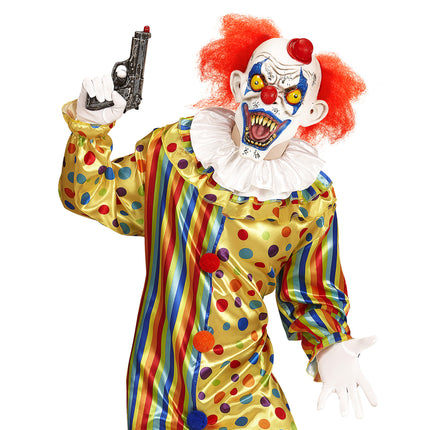 Máscara Halloween Payaso Con Pelo Y Sombrero