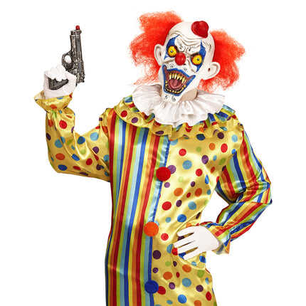 Máscara Halloween Payaso Con Pelo Y Sombrero