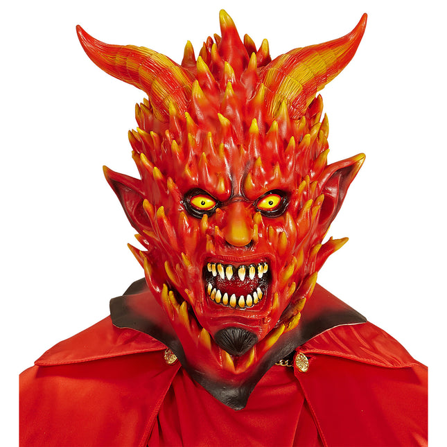 Máscaras de Halloween Diablo Rojo Flamígero