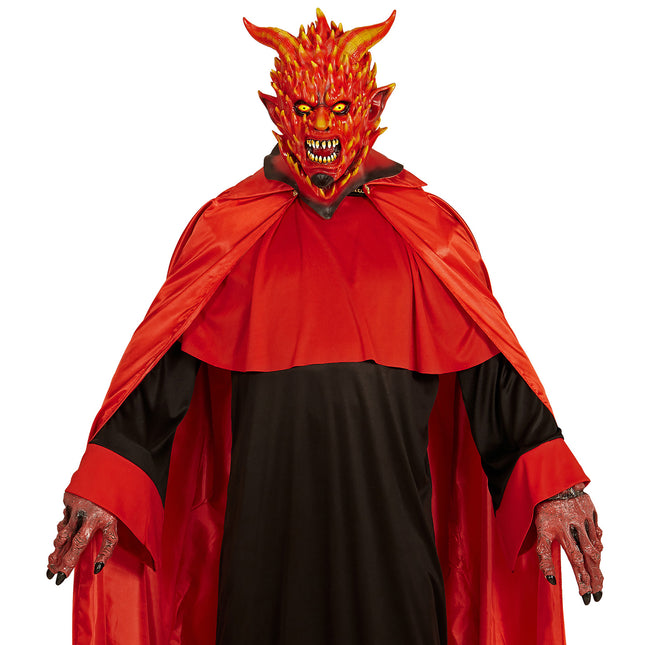 Máscaras de Halloween Diablo Rojo Flamígero