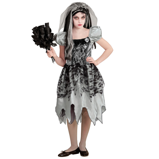 Vestido Halloween Niña Novia Fantasma