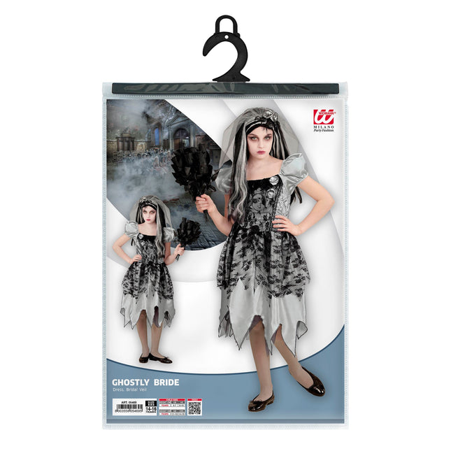 Vestido Halloween Niña Novia Fantasma