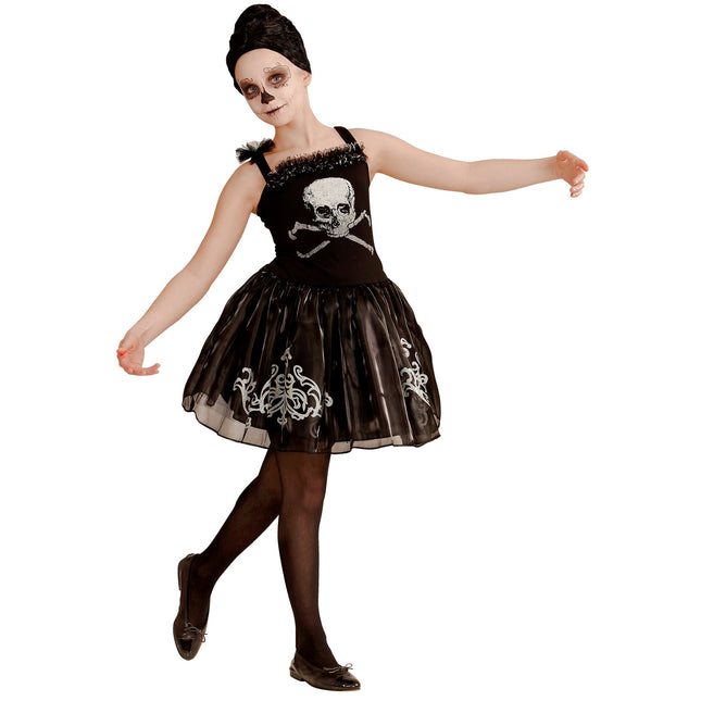Vestido Halloween Niña Bailarina Calavera