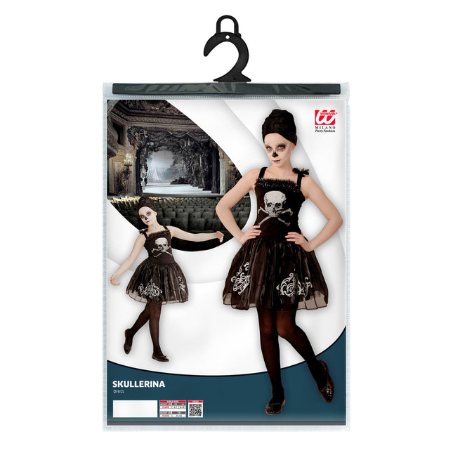 Vestido Halloween Niña Bailarina Calavera