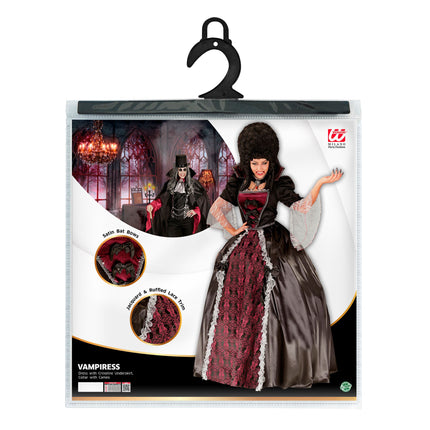 Vestido Halloween Damas Vampiro 4 piezas