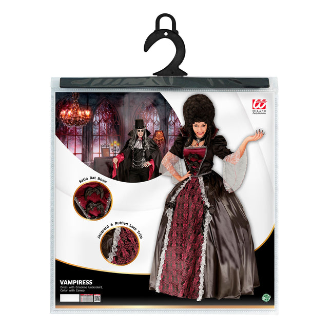 Vestido Halloween Damas Vampiro 4 piezas