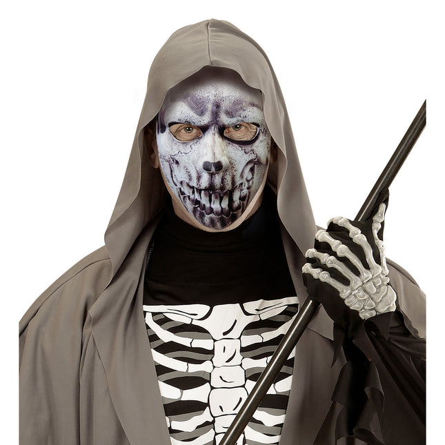 Máscara Halloween Calavera Gris