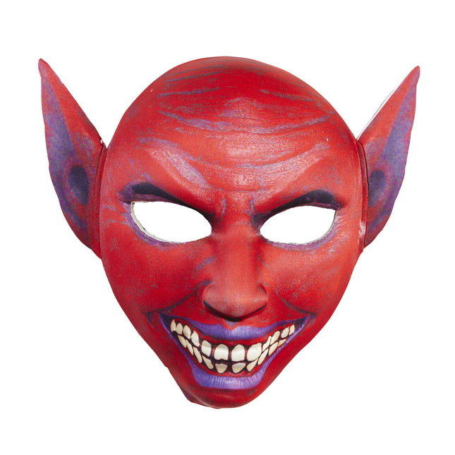 Máscara de Halloween Diablo Rojo Burdeos