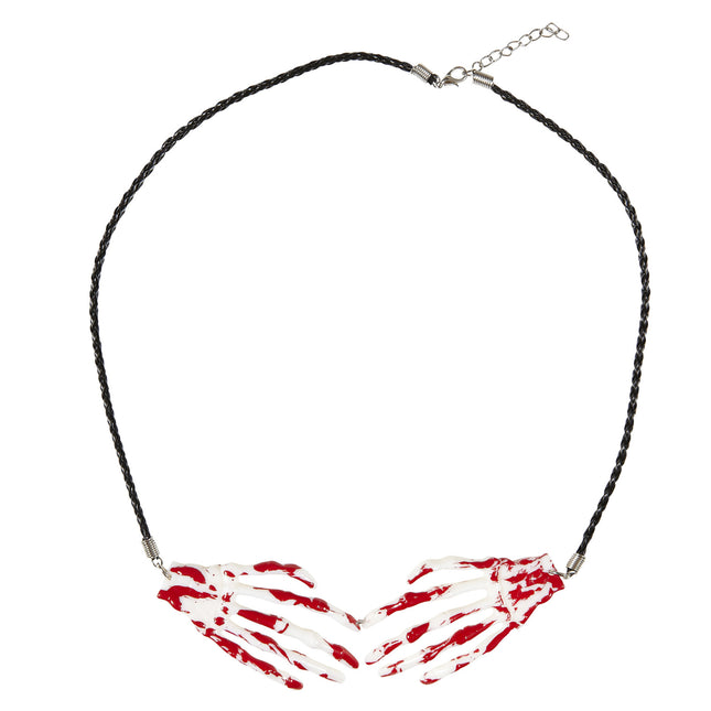 Collar de Halloween Manos de Esqueleto