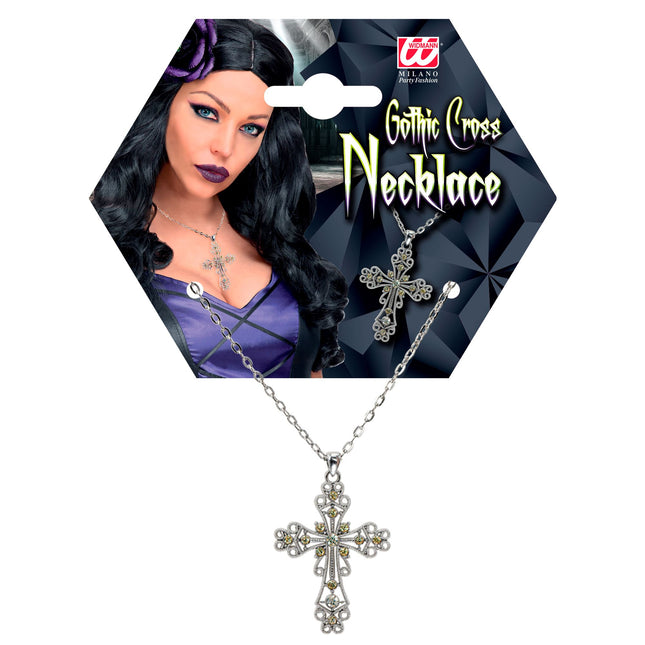 Halloween Collar Cruz de Plata