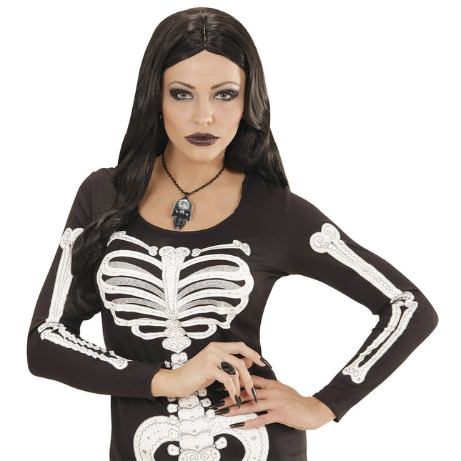 Collar de Halloween Calavera con Gema