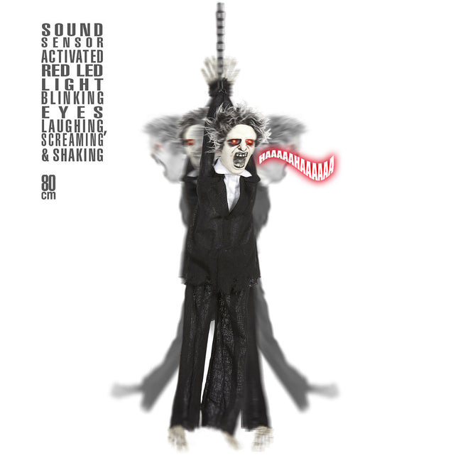 Muñeca Monstruo De Halloween Con Sonido, Luz Y Movimiento 80cm