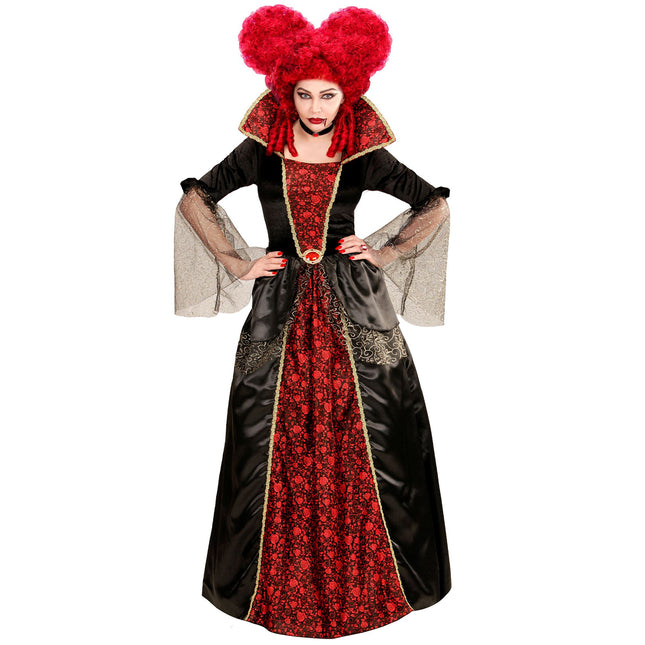 Vestido Halloween Rojo Negro Señoras Vampiro