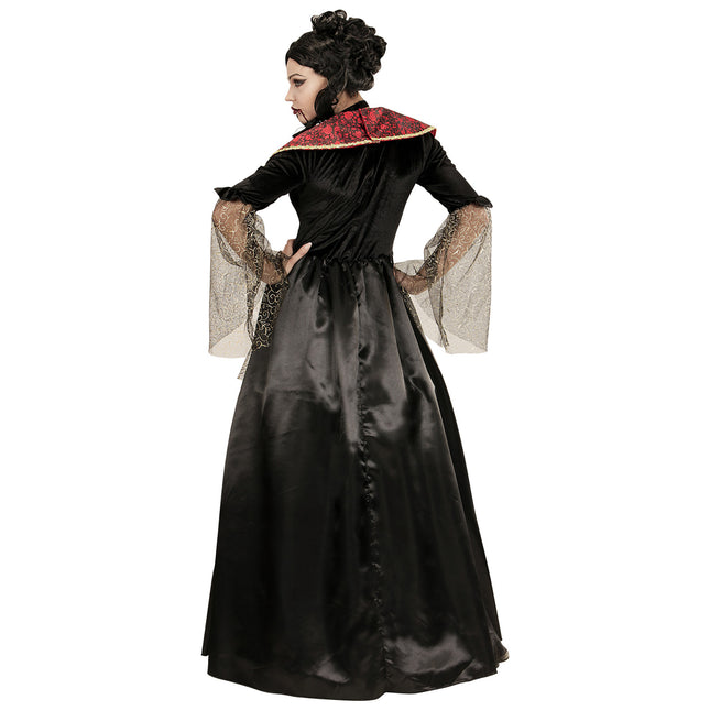 Vestido Halloween Rojo Negro Señoras Vampiro