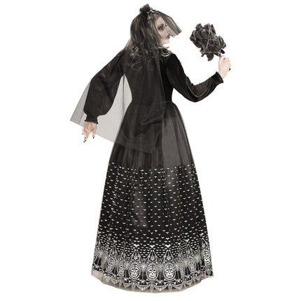 Vestido Halloween Damas Novia Esqueleto