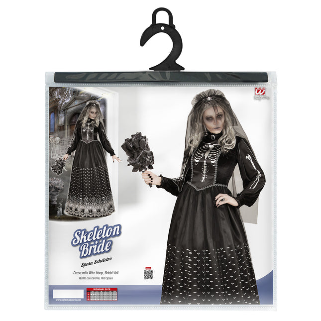 Vestido Halloween Damas Novia Esqueleto