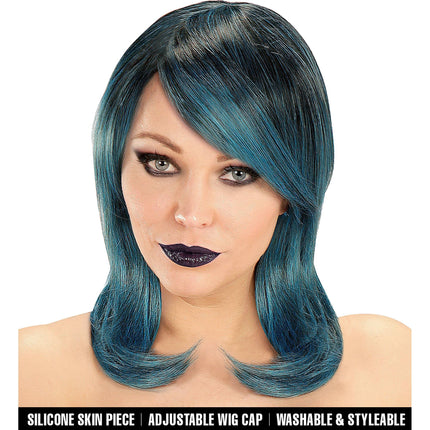 Peluca Halloween Bob Azul