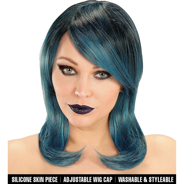 Peluca Halloween Bob Azul