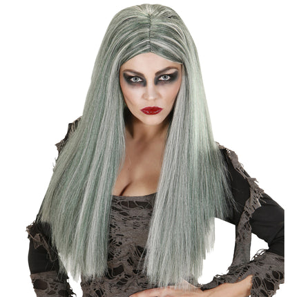Peluca Halloween Zombi Gris