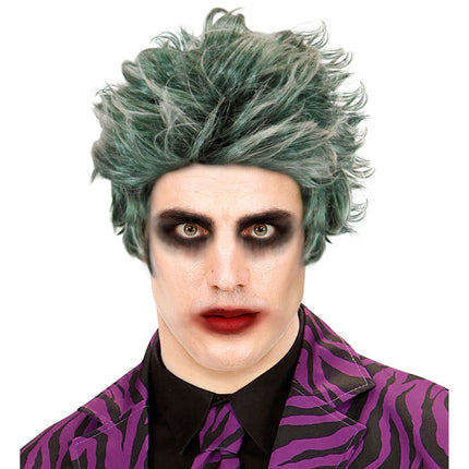 Peluca Halloween Zombi Verde