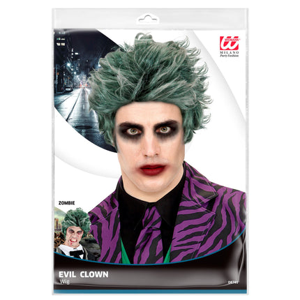 Peluca Halloween Zombi Verde