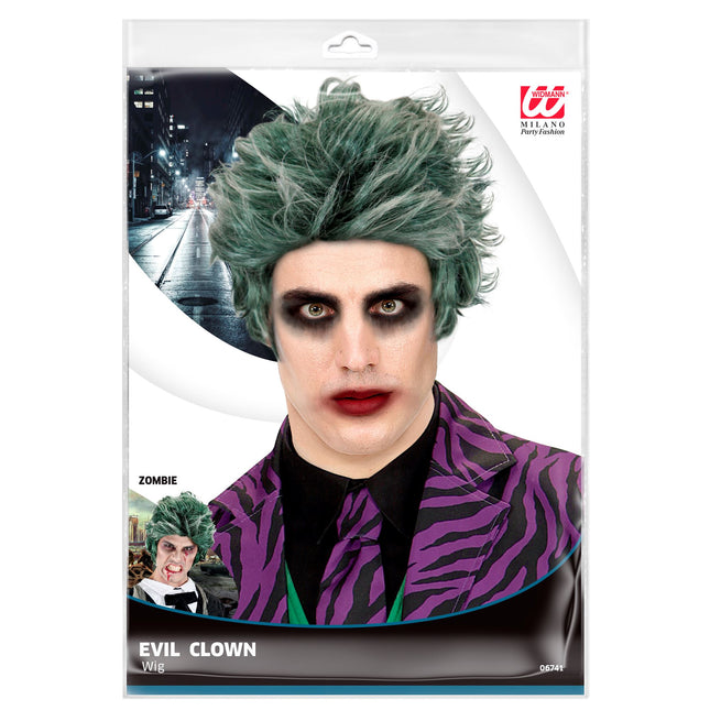 Peluca Halloween Zombi Verde