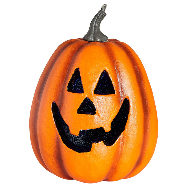 Calabaza Halloween Naranja Con Luz 23cm