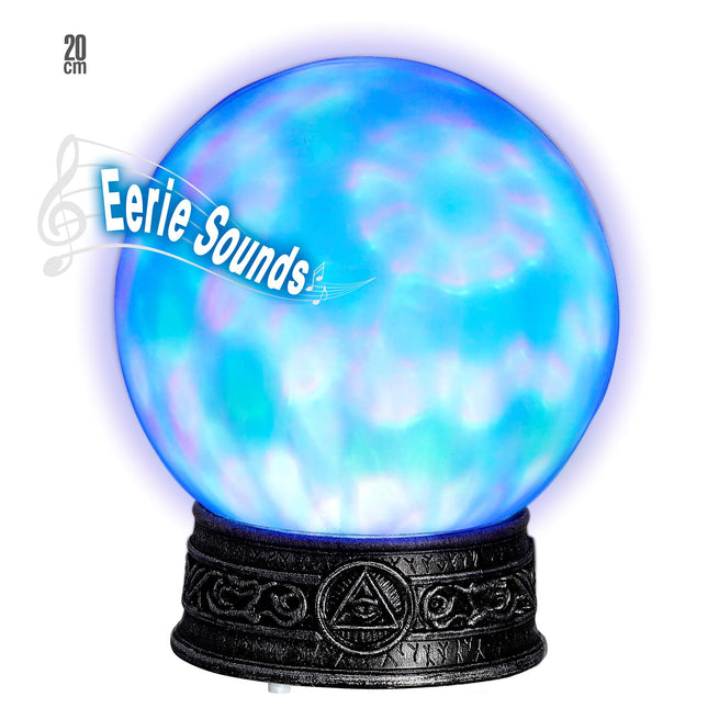 Globo de cristal de Halloween con luz