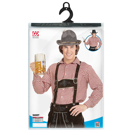 Camiseta Oktoberfest Rojo Blanco Hombre