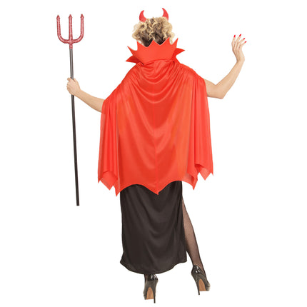 Vestido Halloween Rojo Negro Señoras Diablo
