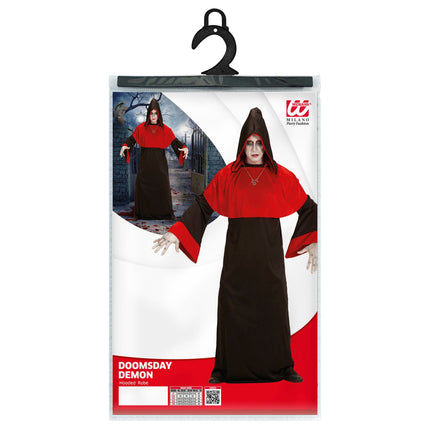 Disfraz de Halloween Negro Rojo Demonio para Hombre