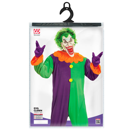 Disfraz de Halloween Coloreado Joker para Hombre