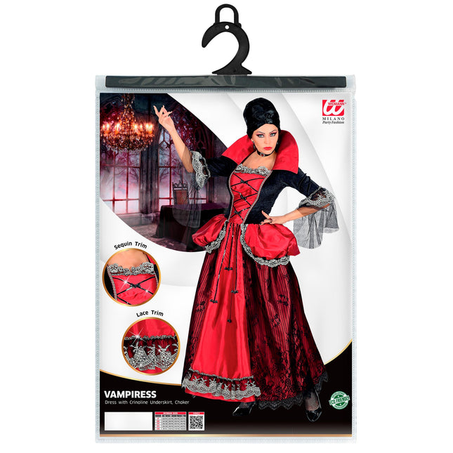Vestido de Halloween Damas Vampiro 3 piezas