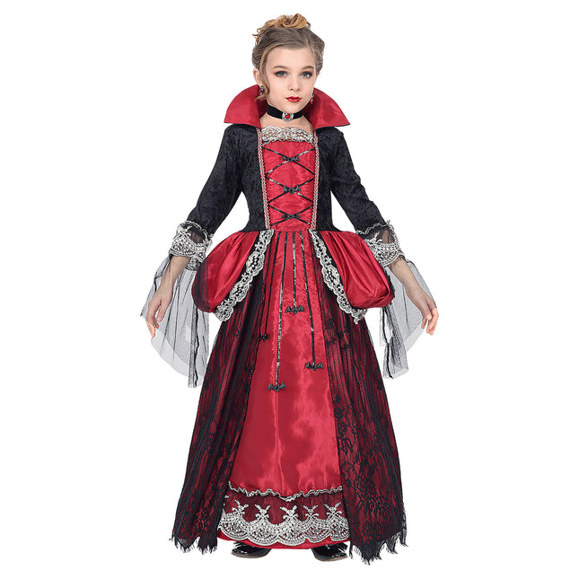 Vestido Halloween Niña Vampiro 3 piezas