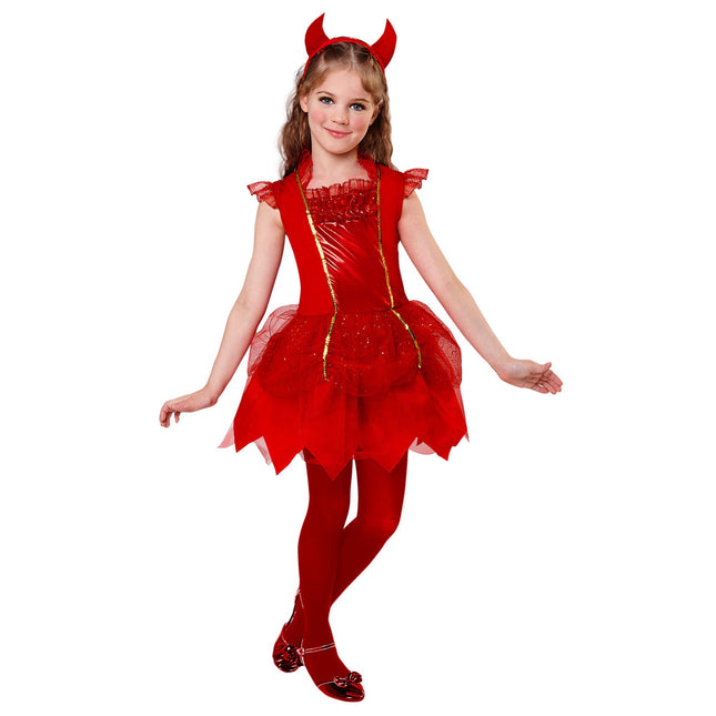 Vestido Halloween Niña Diablo 2 piezas
