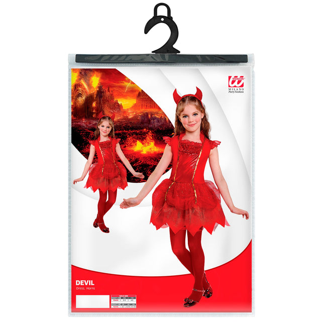 Vestido Halloween Niña Diablo 2 piezas