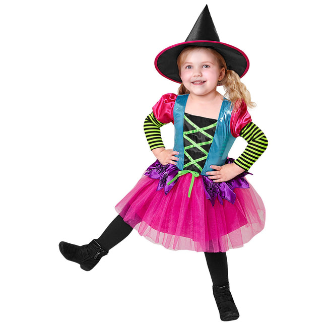 Vestido Halloween Niña Bruja 2 piezas