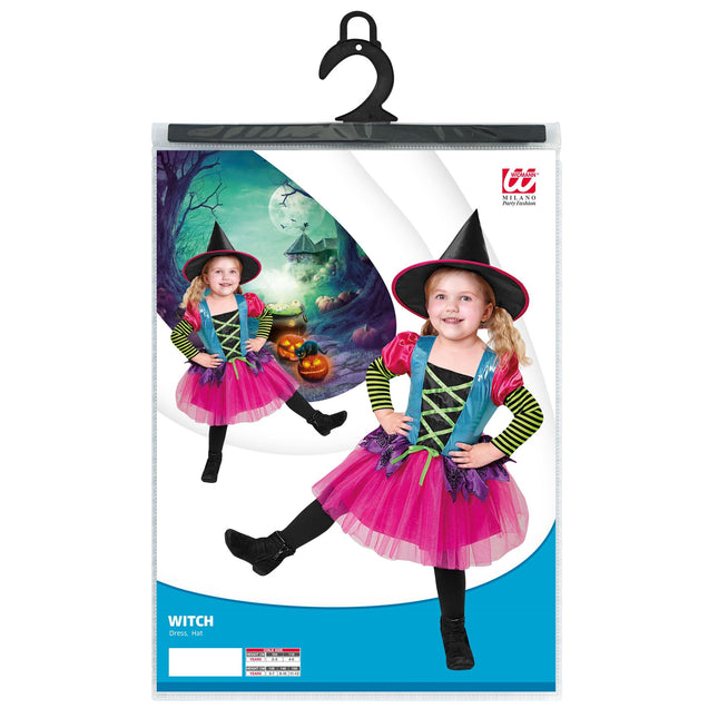 Vestido Halloween Niña Bruja 2 piezas