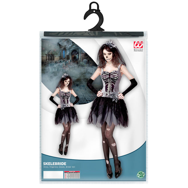 Vestido Halloween Damas Esqueleto Novia