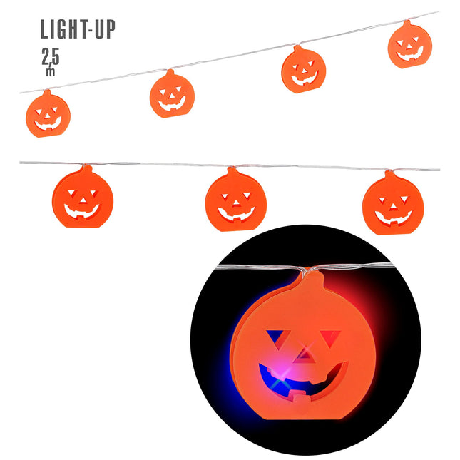 Guirnalda de Halloween Calabaza 2,5 m